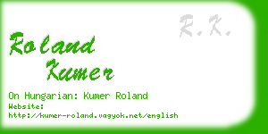 roland kumer business card